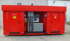Gas station container also for HVO 100 Diesel