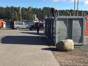 Station service pour bateaux en Suède