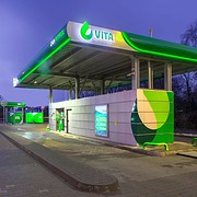 Krampitz gas station container in Czech
